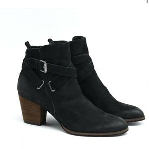 NEW Sam Edelman Black Ankle Boots with Strap Detail